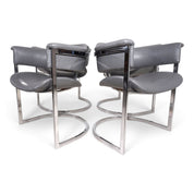 Set_of_4_Armchairs_by_Vittorio_Introini_for_Mario_Sabot,_Chrome_and_Grey,_Italy,_1970s