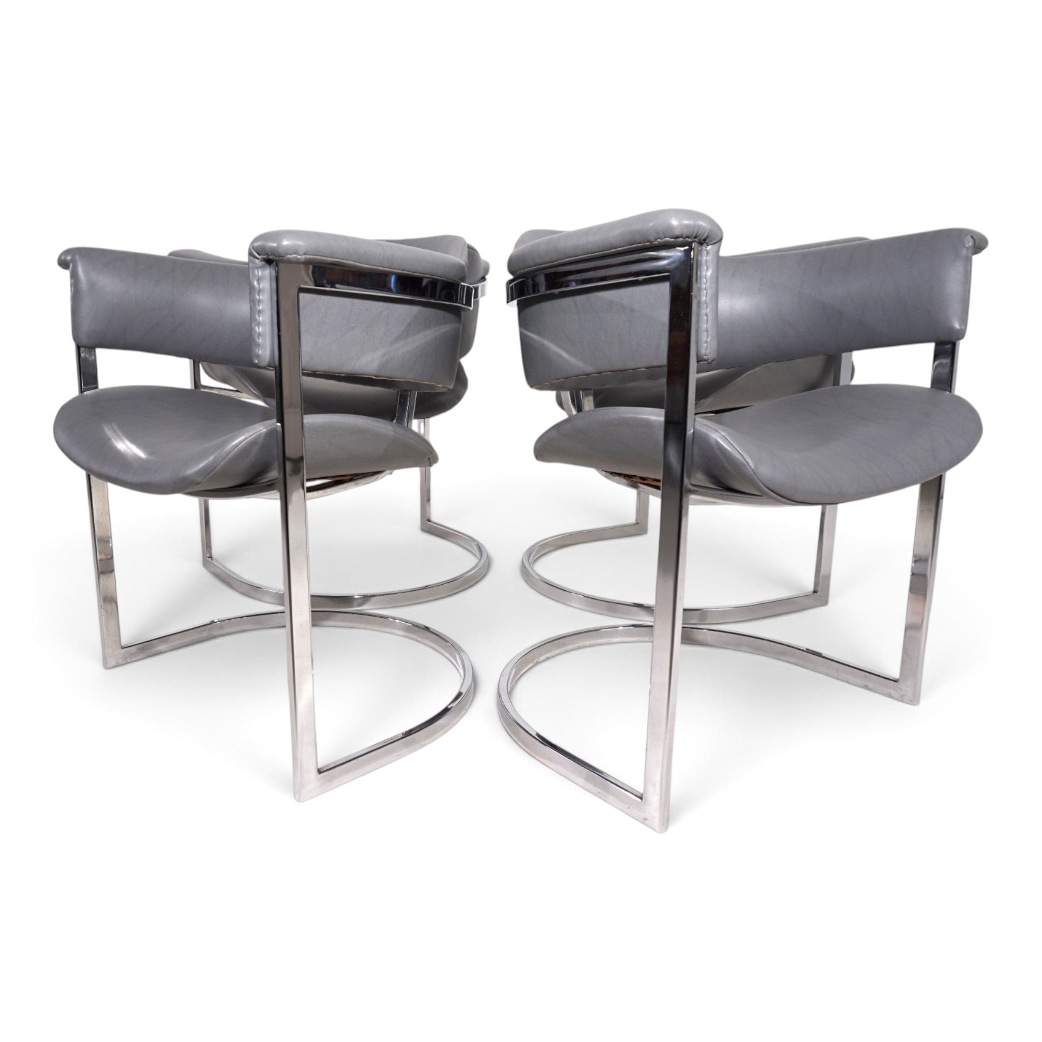 Set_of_4_Armchairs_by_Vittorio_Introini_for_Mario_Sabot,_Chrome_and_Grey,_Italy,_1970s