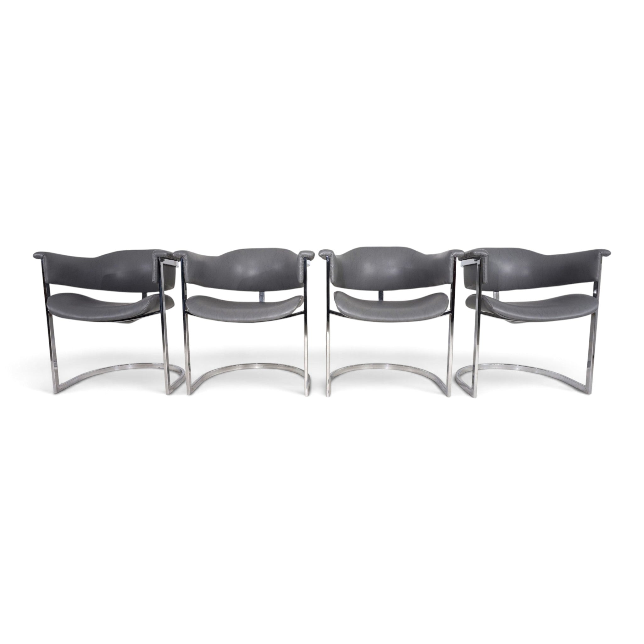Set_of_4_Armchairs_by_Vittorio_Introini_for_Mario_Sabot,_Chrome_and_Grey,_Italy,_1970s