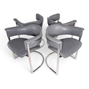 Set_of_4_Armchairs_by_Vittorio_Introini_for_Mario_Sabot,_Chrome_and_Grey,_Italy,_1970s