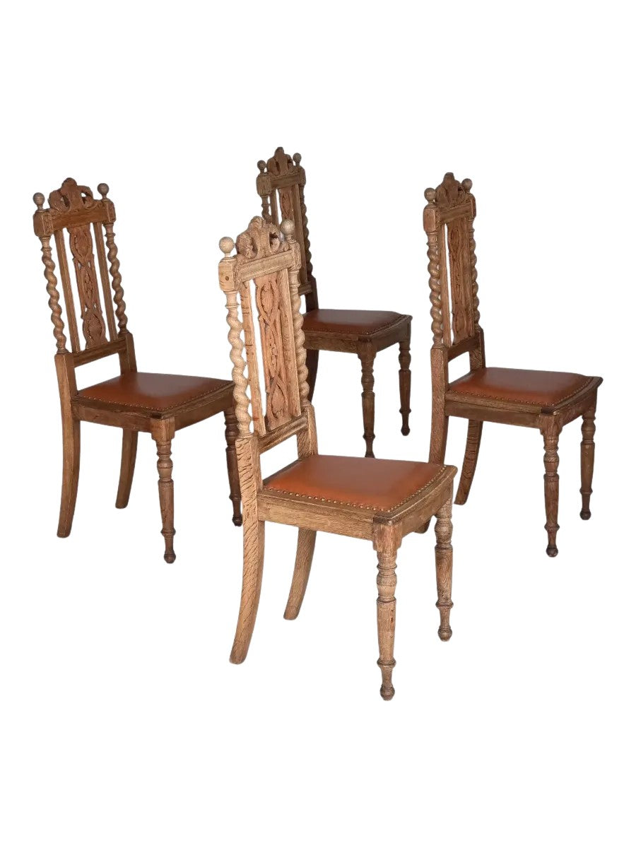 Set_of_4_Dining_Chairs,_Carved_Oak_&_Leather,_1930s_Denmark