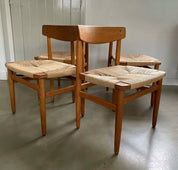 Set_of_4_Øresund_Model_537_Oak_and_Papercord_Dining_Chairs_by_Børge_Mogensen,_1950s