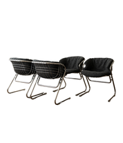 Set_of_4_Flynn_Dining_Chairs_by_Gastone_Rinaldi_for_Thema,_Chrome_&_Charcoal_Upholstery,_Italy,_1970s