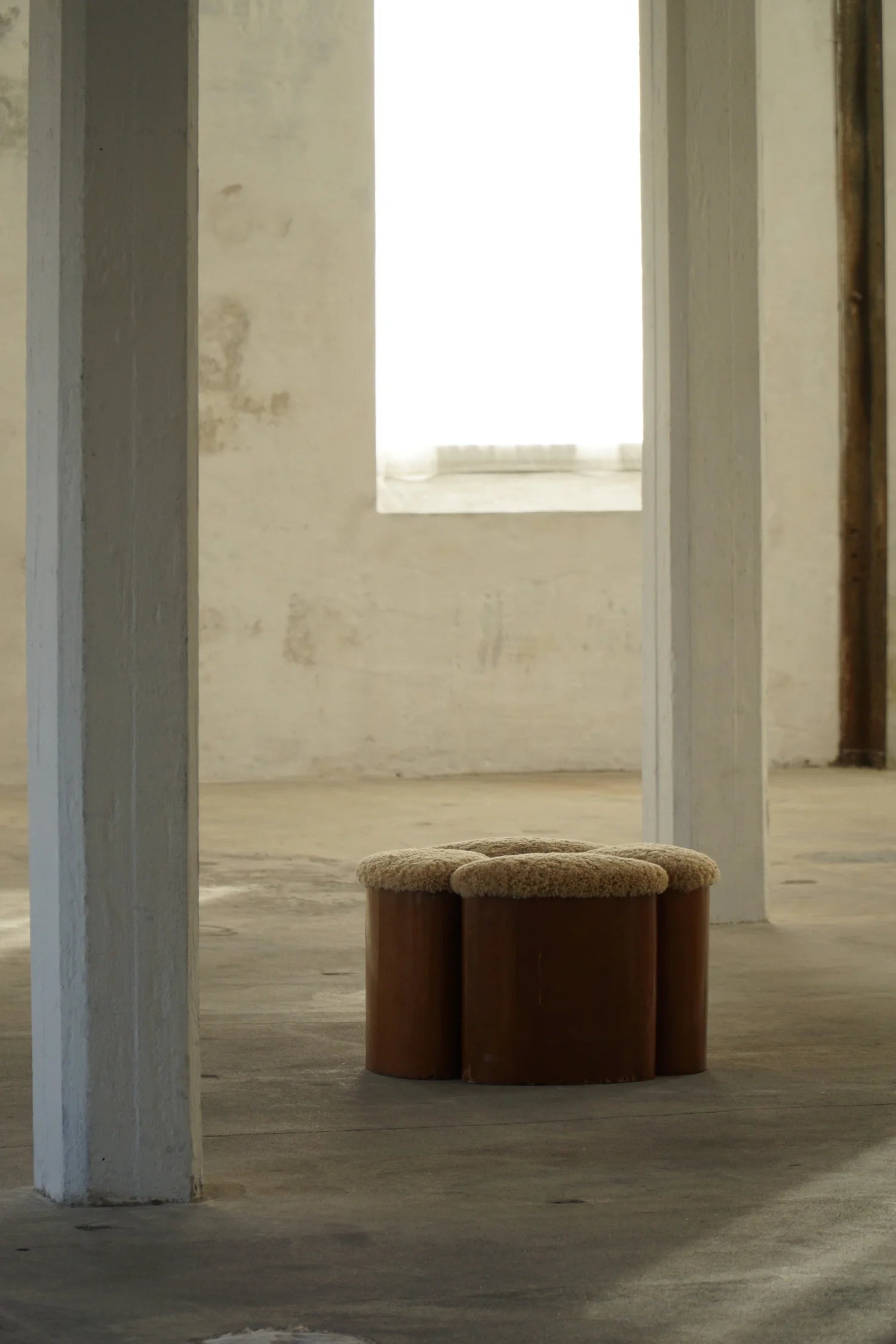 Set_of_4_French_Wooden_Stools_with_Lambswool_Upholstery