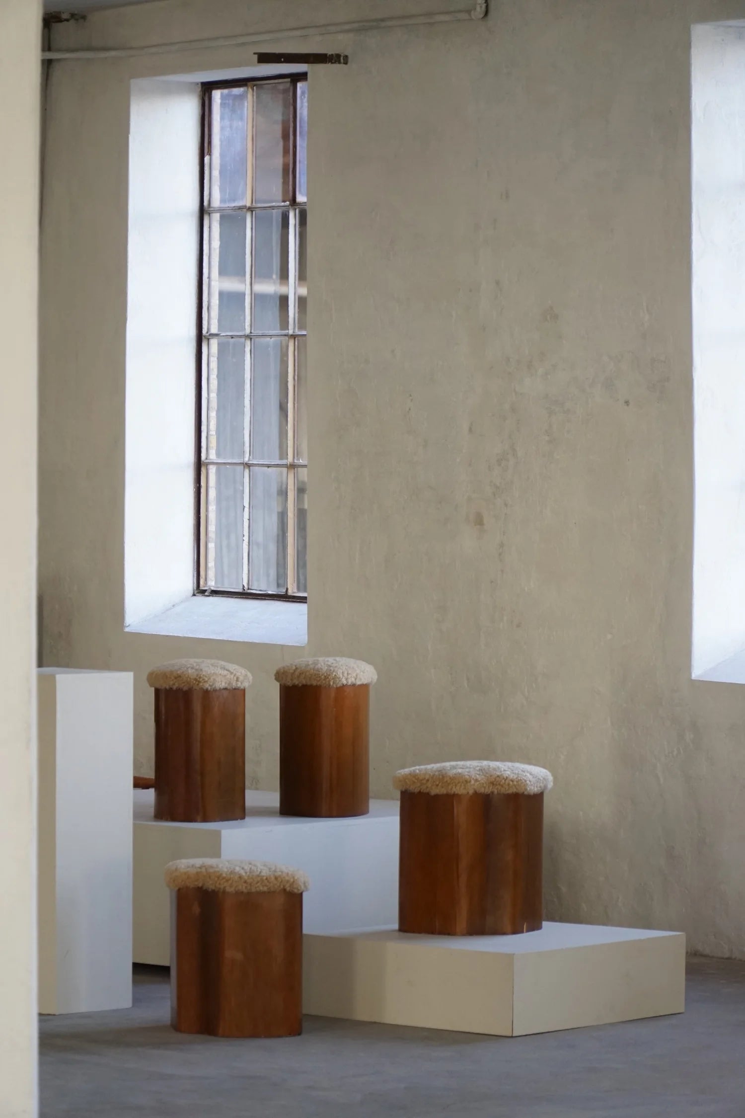 Set_of_4_French_Wooden_Stools_with_Lambswool_Upholstery