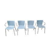 Set_of_4_Fritz_Hansen_Armchair_in_Light_Blue_with_Chrome_Frame