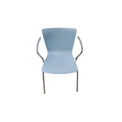 Set_of_4_Fritz_Hansen_Armchair_in_Light_Blue_with_Chrome_Frame