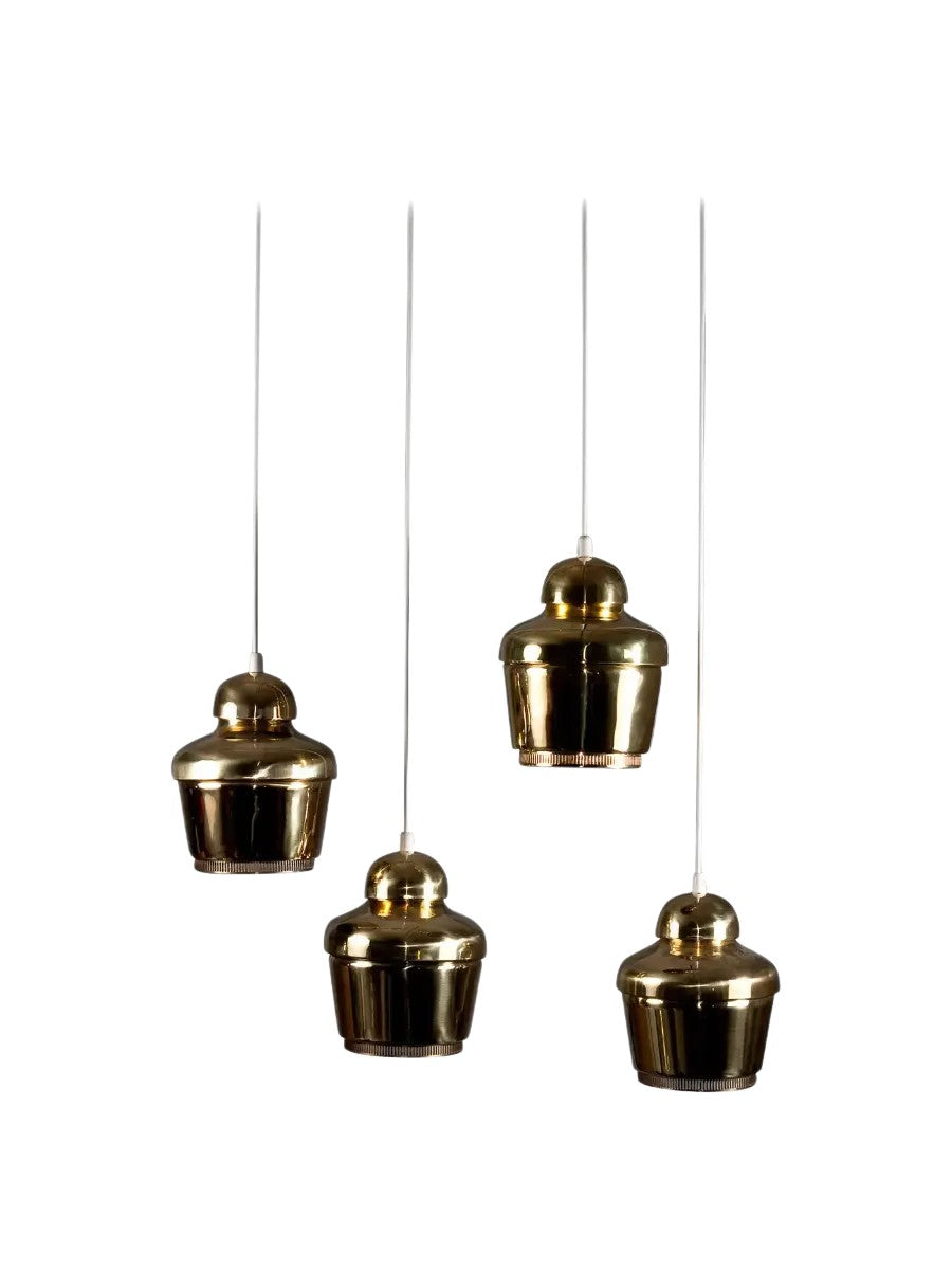 Set_of_4_Golden_Bell_A330_Pendant_Lamps_Alvar_Aalto_Brass_Valaistystyö_Ky_1950s_Finland