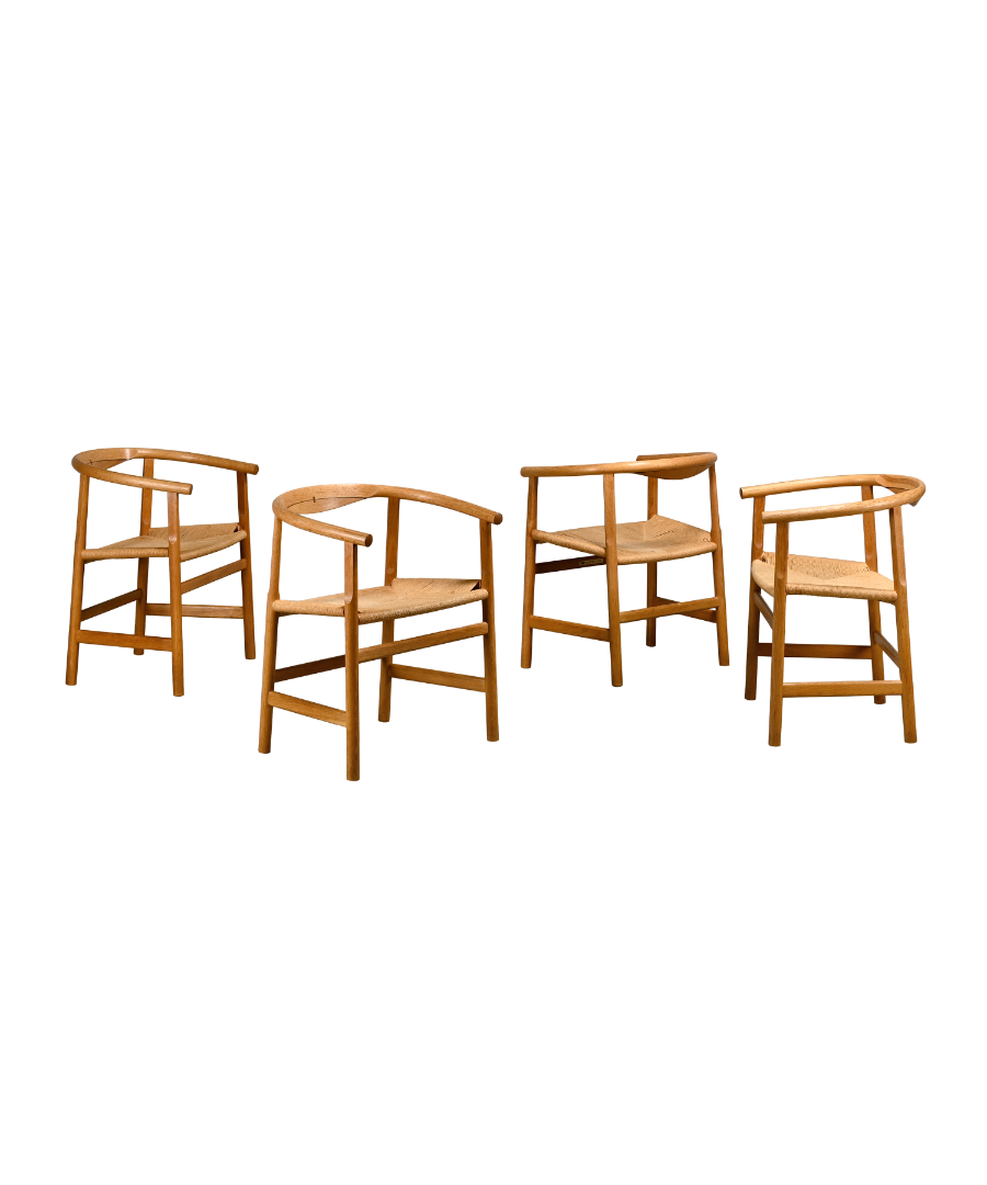 Set_of_4_Hans_J._Wegner_PP201_Dining_Chairs_for_PP_Møbler_in_Oak_and_Paper_Cord,_Denmark,_1970s