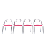 Set_of_4_Italian_Chrome_Dining_Chairs_in_Pink_Velvet,_Postmodern_Dining_Chairs,_1970s