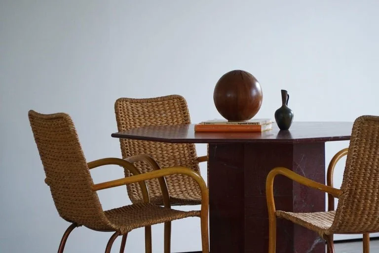 Set_of_4_Italian_Vintage_Armchairs_in_Wicker_&_Birch,_Mid-Century_Modern,_1950