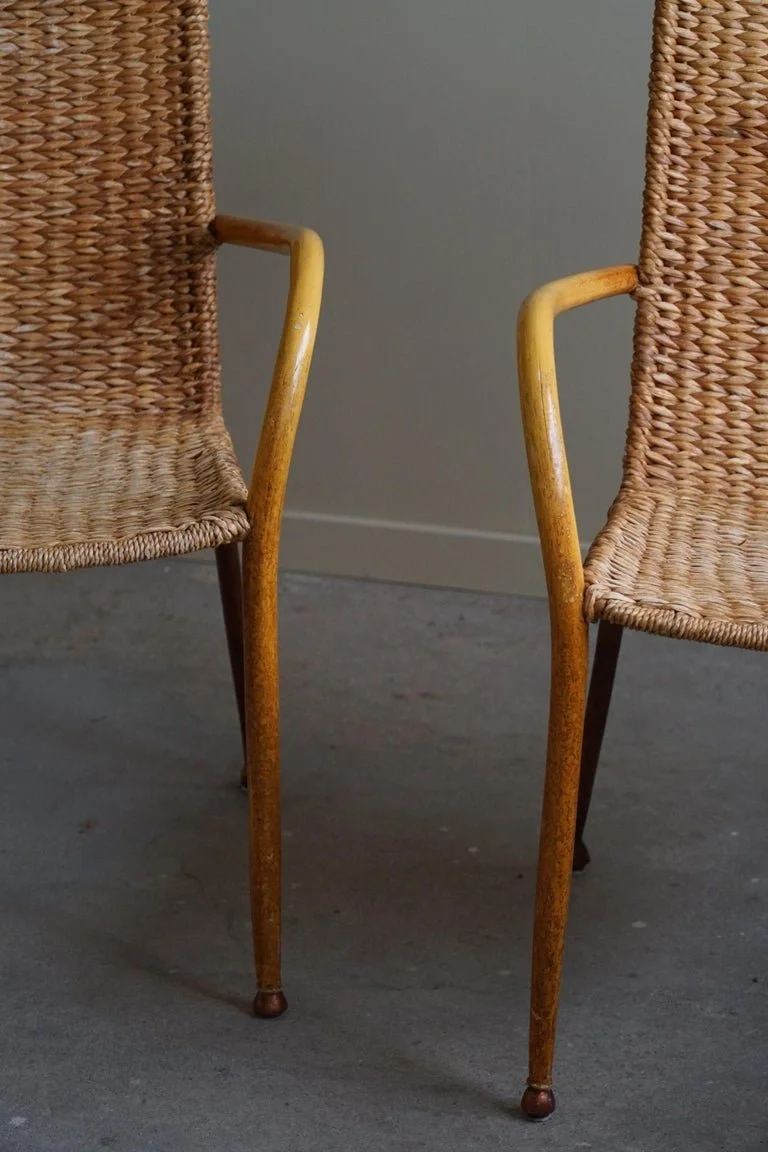 Set_of_4_Italian_Vintage_Armchairs_in_Wicker_&_Birch,_Mid-Century_Modern,_1950
