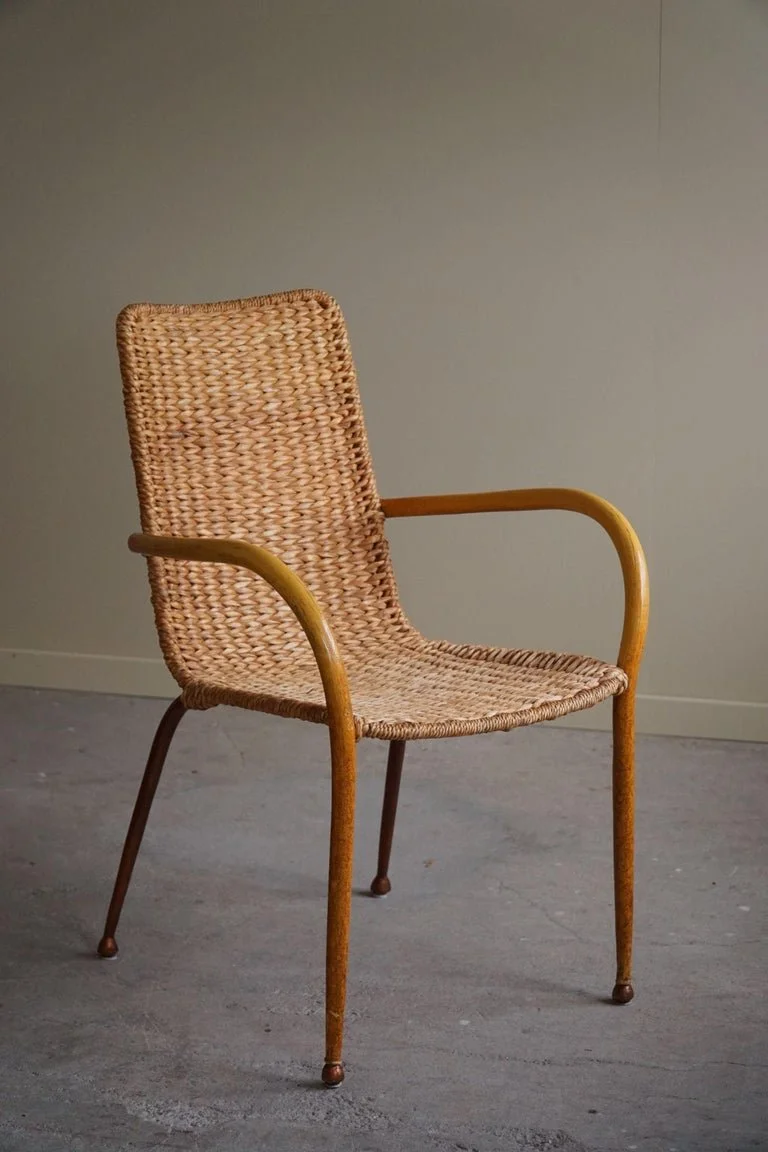 Set_of_4_Italian_Vintage_Armchairs_in_Wicker_&_Birch,_Mid-Century_Modern,_1950