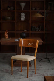 Set_of_4_Klismos_Chairs_in_Birch_&_Elm_in_Swedish_Art_Deco,_Griffin_Inlays,_1930s