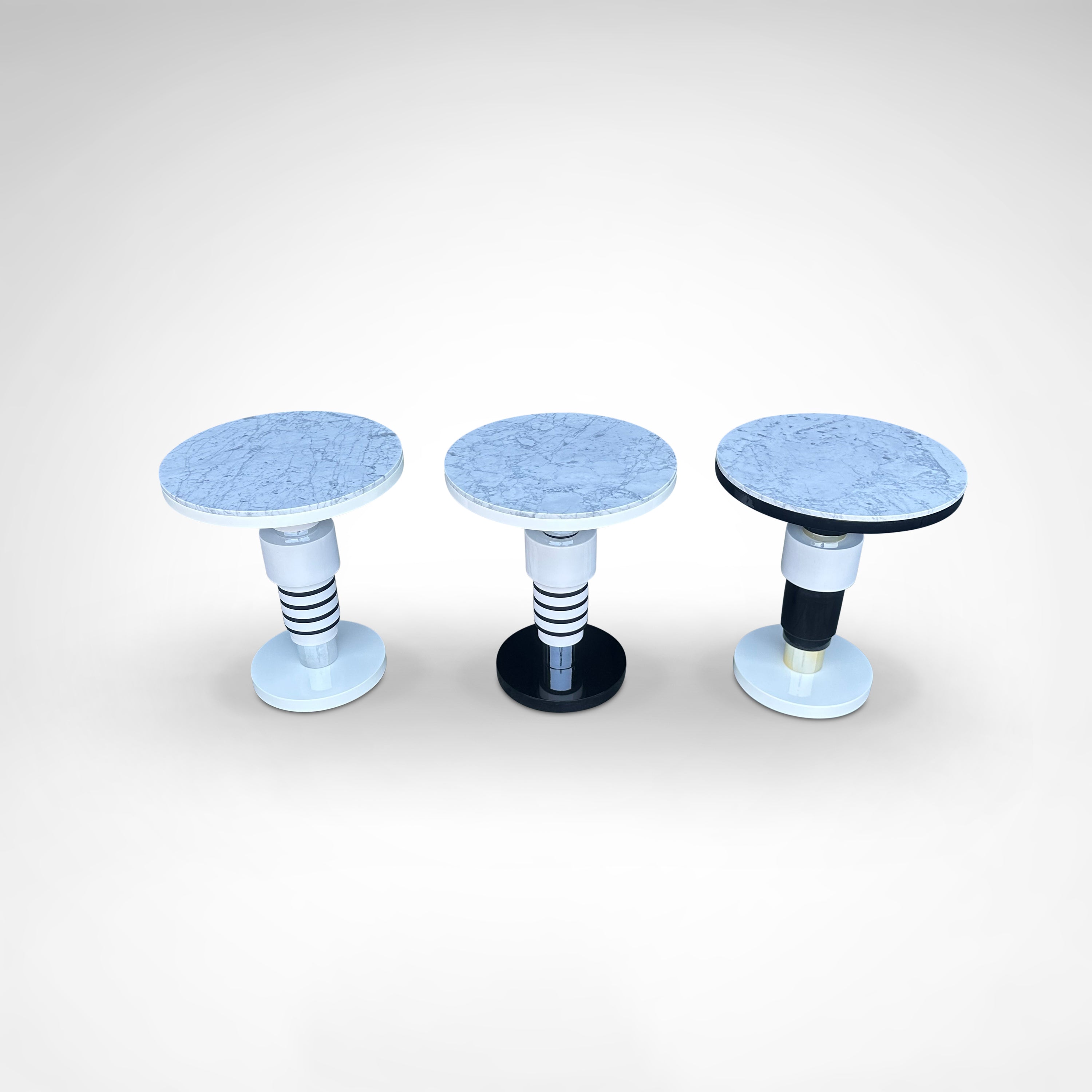 Set_of_3_Modular_Side_Tables_by_Casalto_in_Marble,_Ceramic_and_Brass,_Belgium