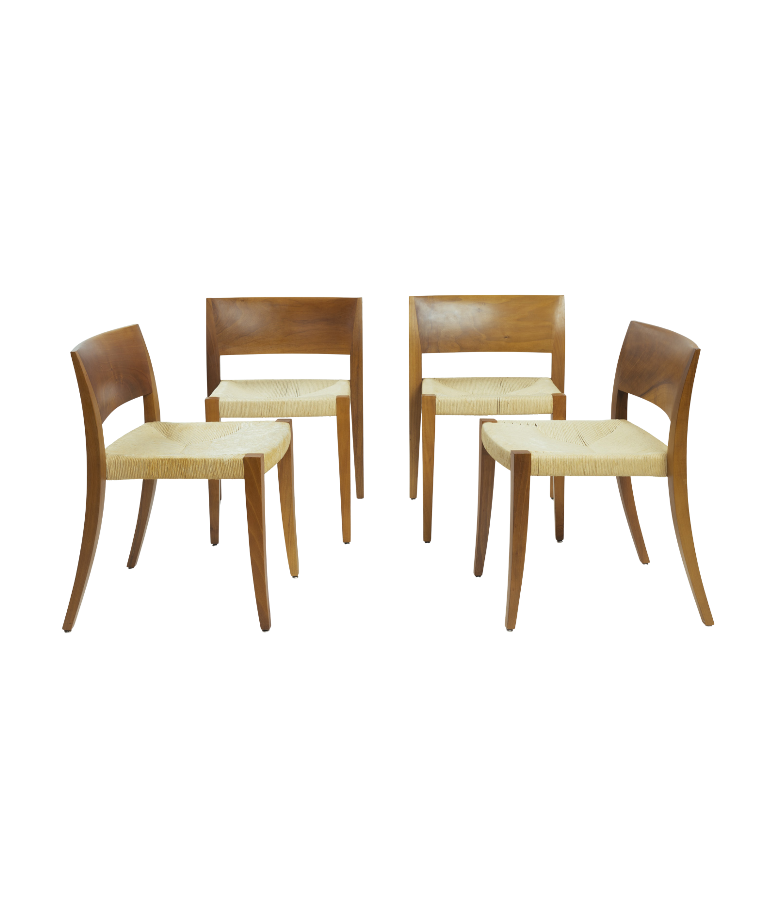 Set_of_4_Molteni_&_Co_Walnut_Dining_Chairs_with_Papercord_Seats,_Italy_1990s