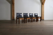 Set_of_4_Monk_Dining_Chairs_in_black_leather_By_Afra_And_Tobia_Scarpa_For_Molteni_1974