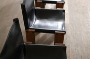 Set_of_4_Monk_Dining_Chairs_in_black_leather_By_Afra_And_Tobia_Scarpa_For_Molteni_1974