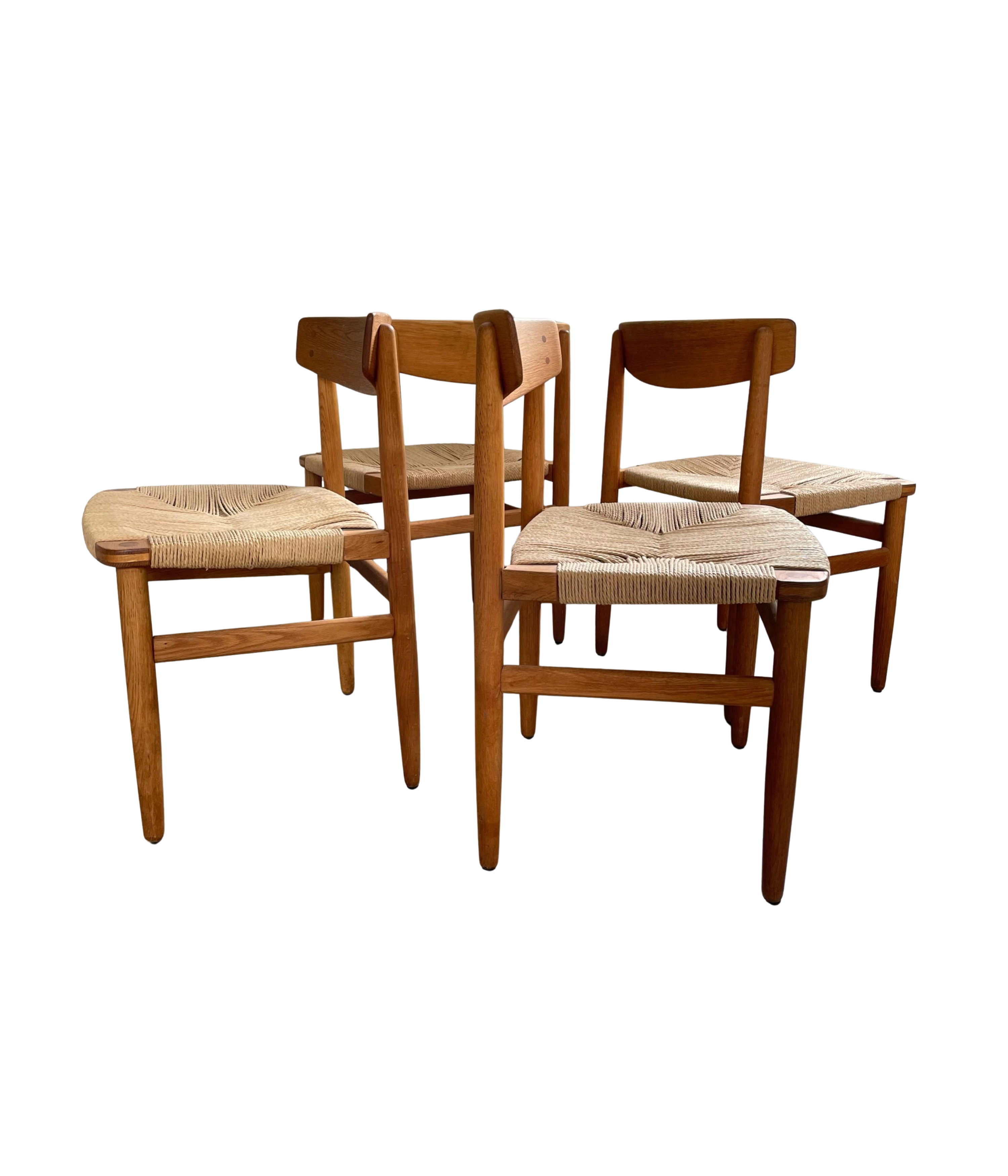 Set_of_4_Øresund_Model_537_Oak_and_Papercord_Dining_Chairs_by_Børge_Mogensen,_1950s
