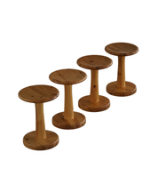 Set_of_4_Rainer_Daumiller_Pine_Stools,_Danish_Organic_Modern_Design