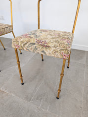 Set_of_4_Spanish_Gilt_Wrought_Iron_Chairs_with_Floral_Upholstery,_1980s