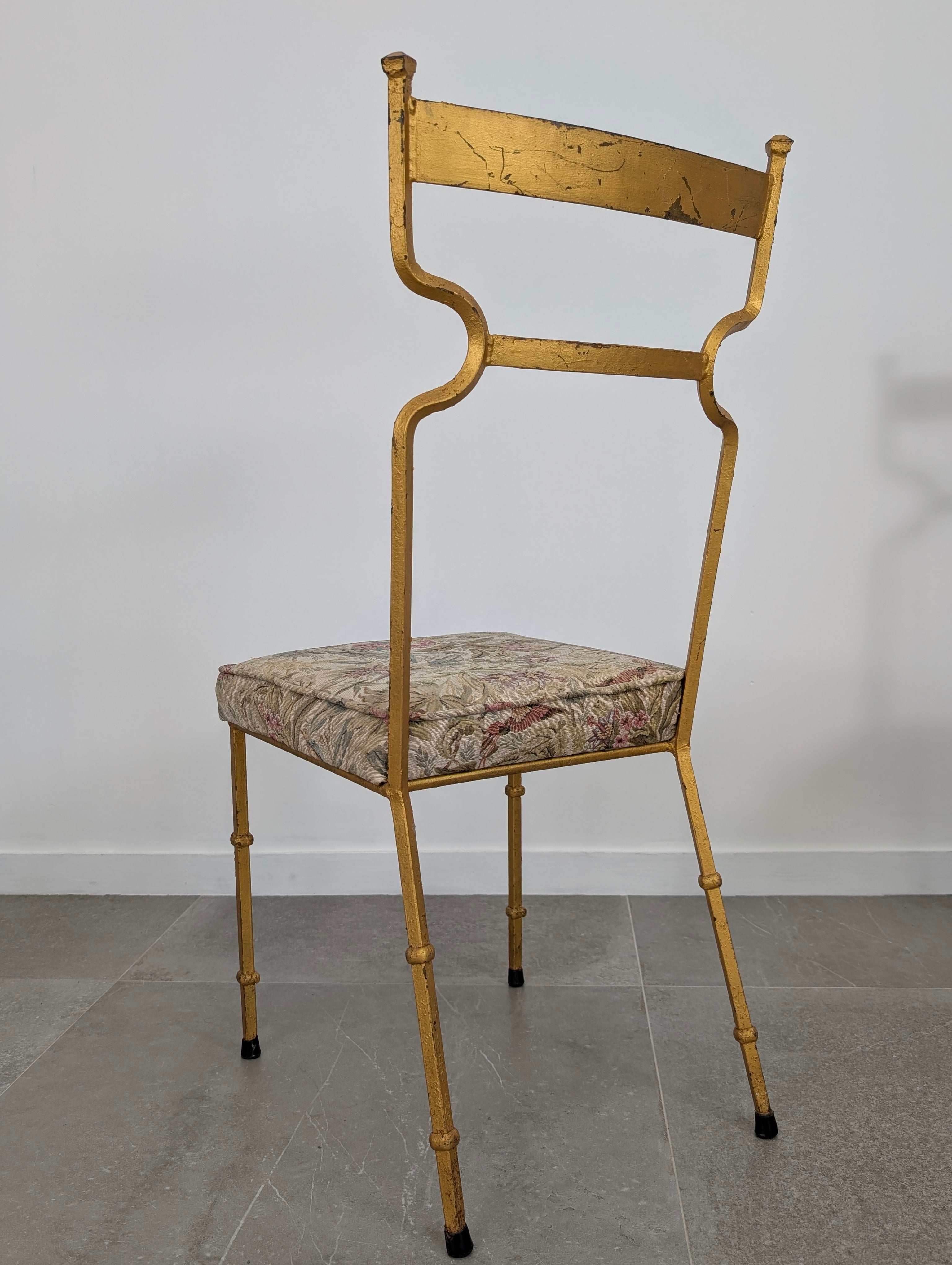 Set_of_4_Spanish_Gilt_Wrought_Iron_Chairs_with_Floral_Upholstery,_1980s