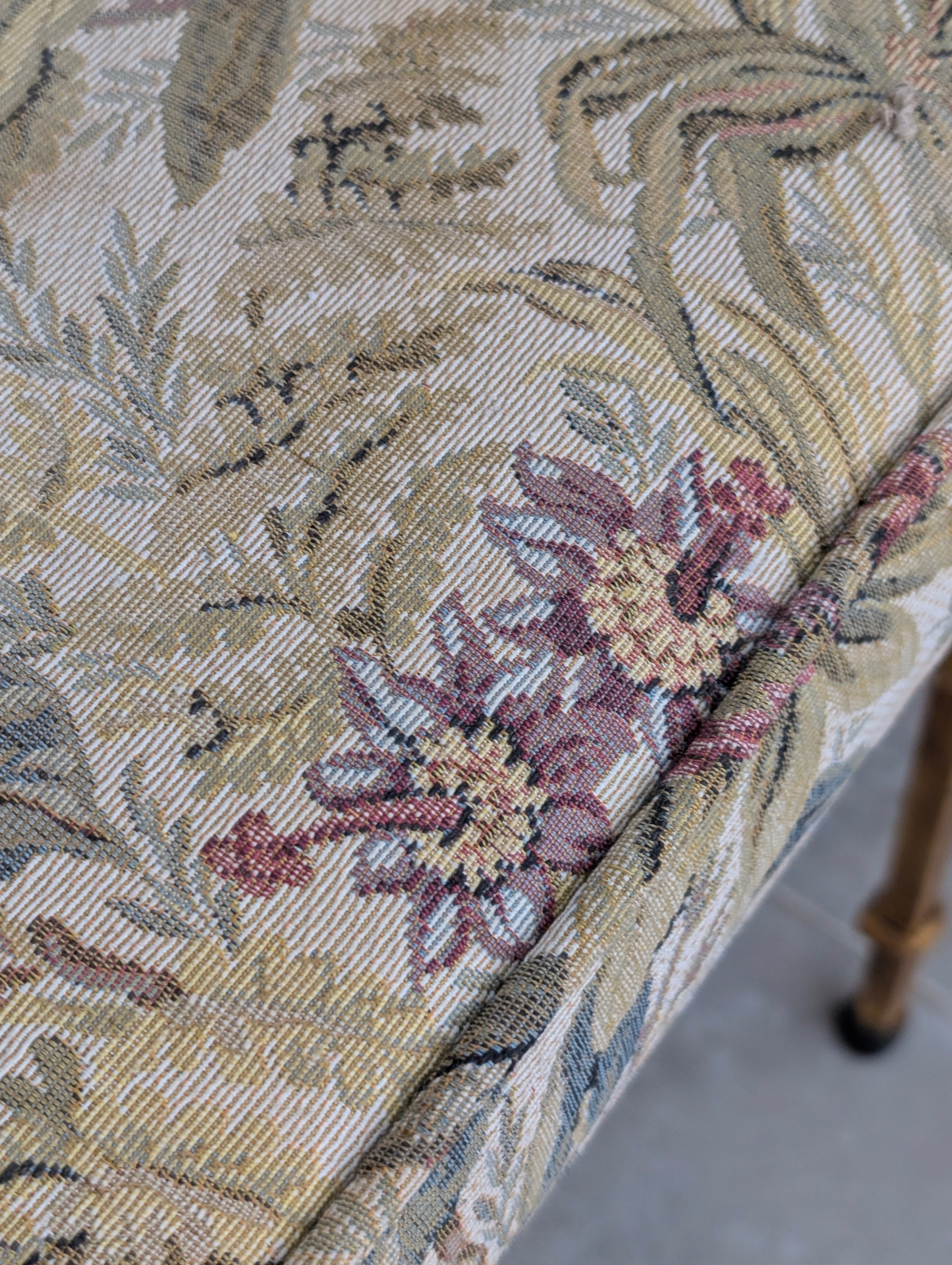 Set_of_4_Spanish_Gilt_Wrought_Iron_Chairs_with_Floral_Upholstery,_1980s