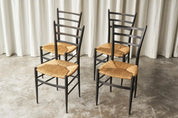 Set_of_4_Spinetto_Dining_Chairs_in_Ebonised_Straw_by_Chiavarine_Fratelli,_1950s
