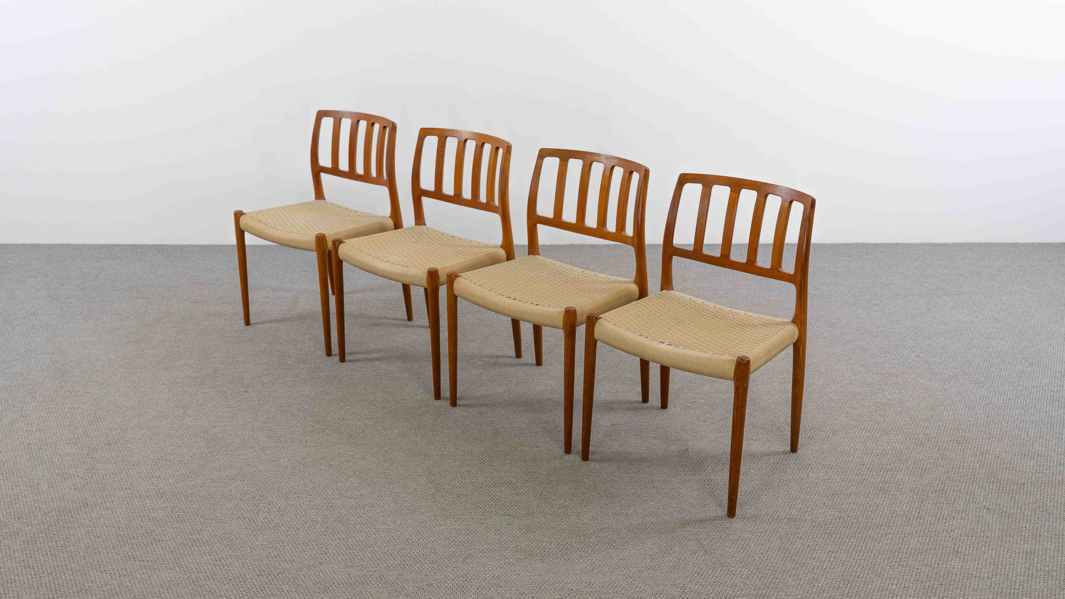 Set_of_4_Model_83_Teak_Dining_Chairs_by_Niels_Otto_Møller_for_J.L._Møllers