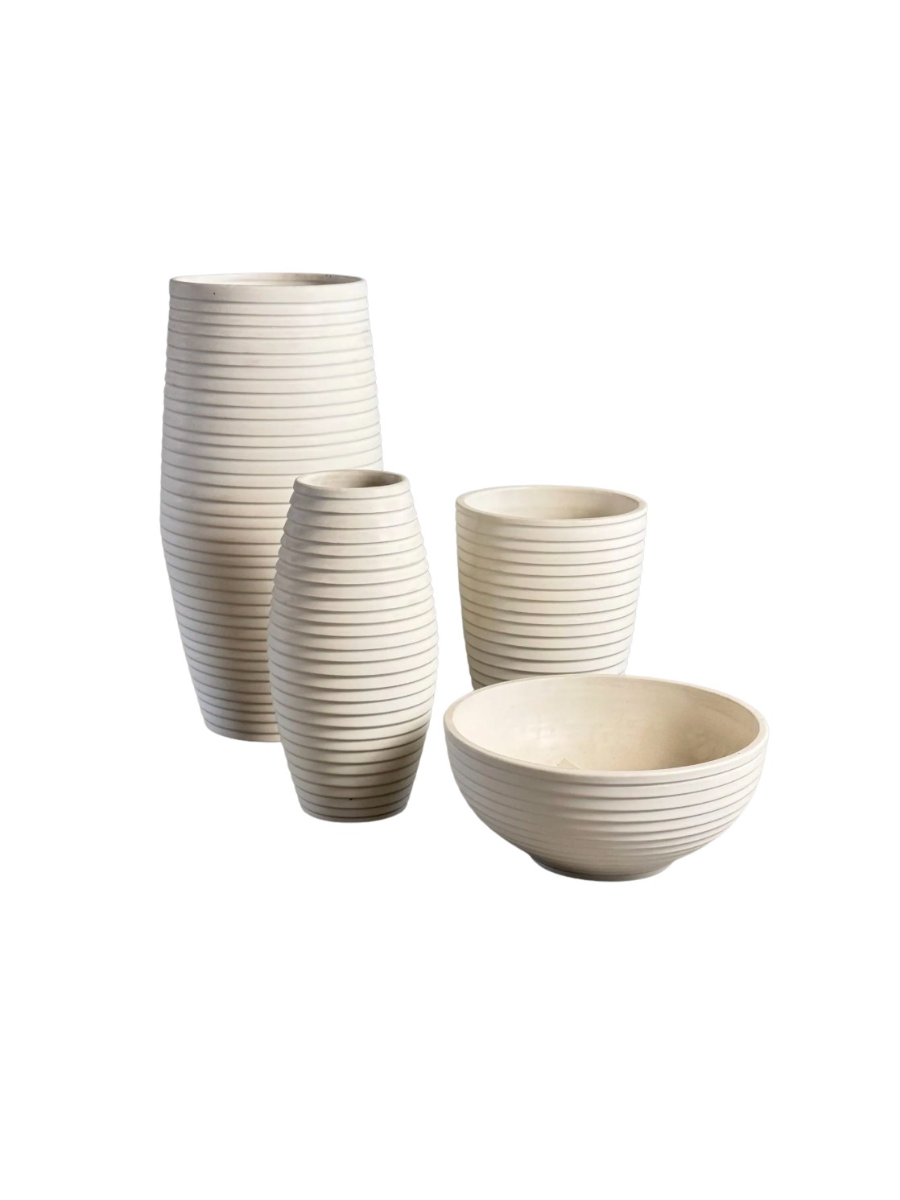 Set_of_4_Textured_Ceramic_Vases_and_Centerpieces_by_Bitossi,_Italy,_1990s