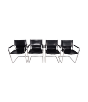 Set_of_4_Visitor_Chairs_by_Matteo_Grassi,_Black_Saddle_Leather_and_Chrome,_Italy