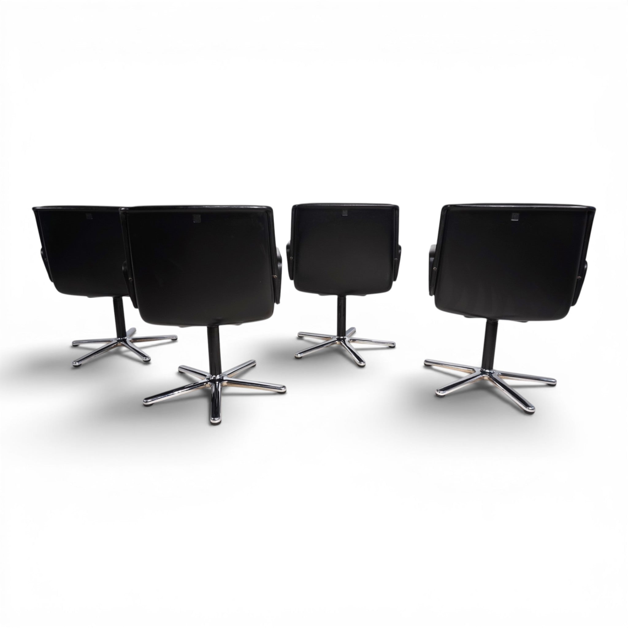 Set_of_4_Wilkhahn_Delta_Swivel_Chairs_in_Black_Leather,_Germany_1970s