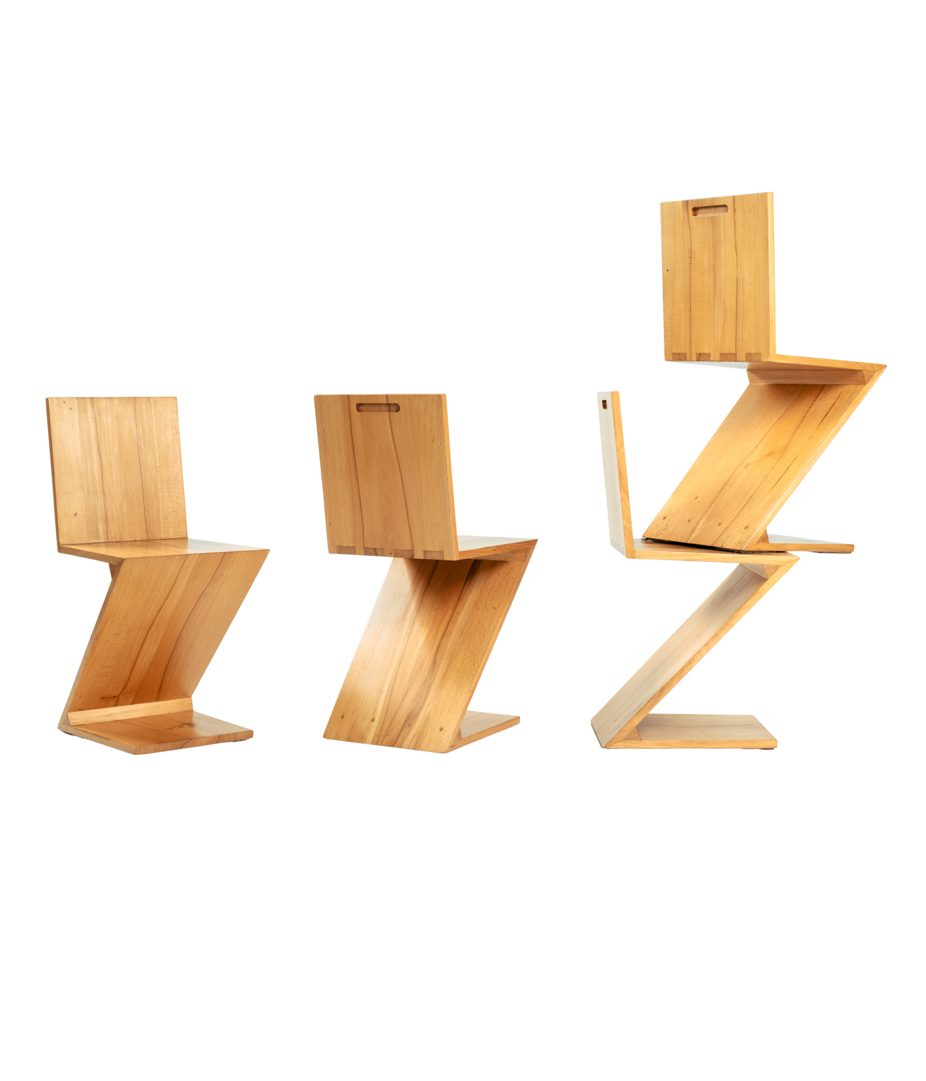 Set_of_4_Zig_Zag_Chairs_After_Gerrit_Rietveld,_Solid_Ash_Cantilever_Chair,_Dutch_De_Stijl_Design