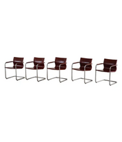 Set_of_5_Cantilever_Armchairs_in_Leather_by_Matteo_Grassi,_Model_MG15,_1970s
