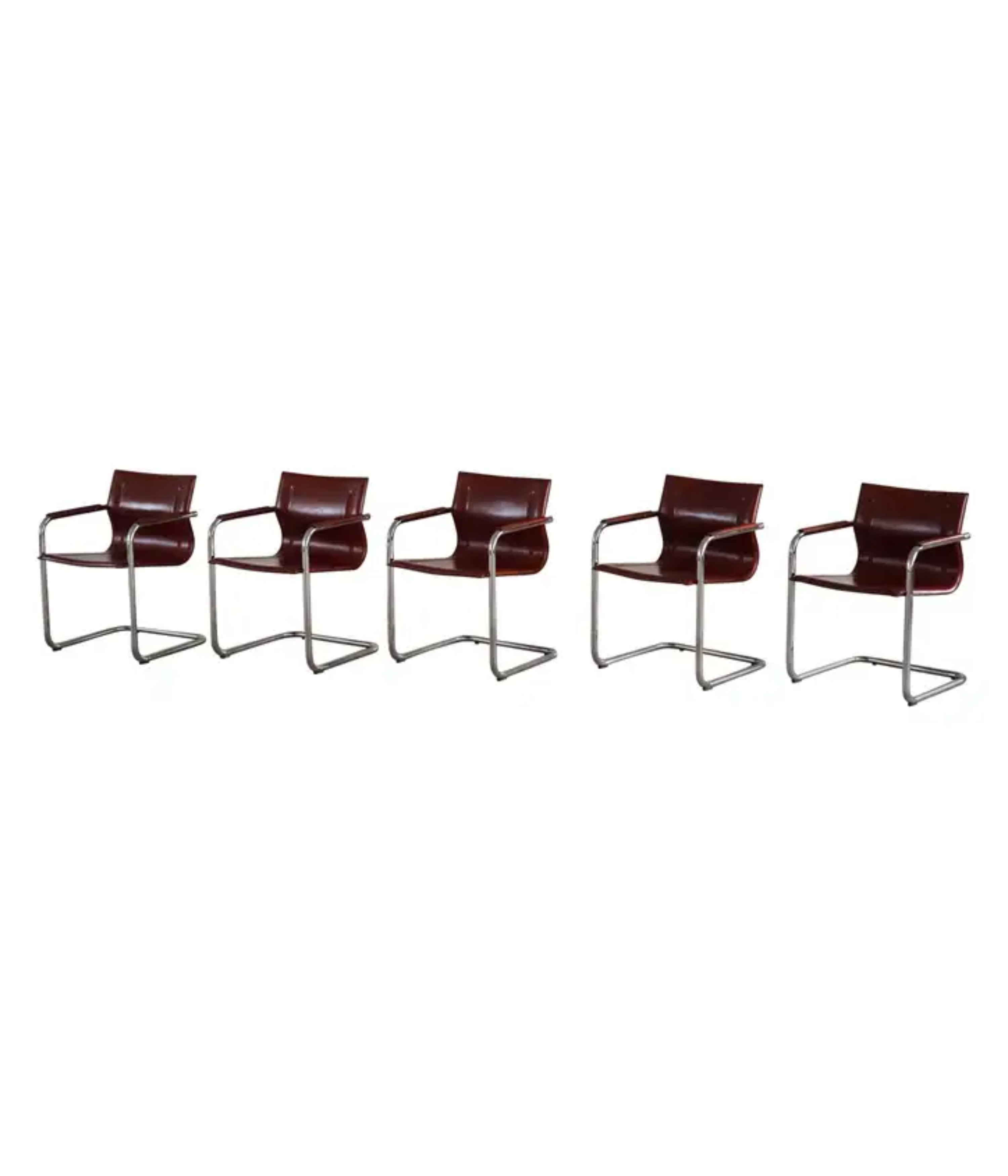 Set_of_5_Cantilever_Armchairs_in_Leather_by_Matteo_Grassi,_Model_MG15,_1970s
