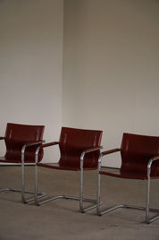 Set_of_5_Cantilever_Armchairs_in_Leather_by_Matteo_Grassi,_Model_MG15,_1970s