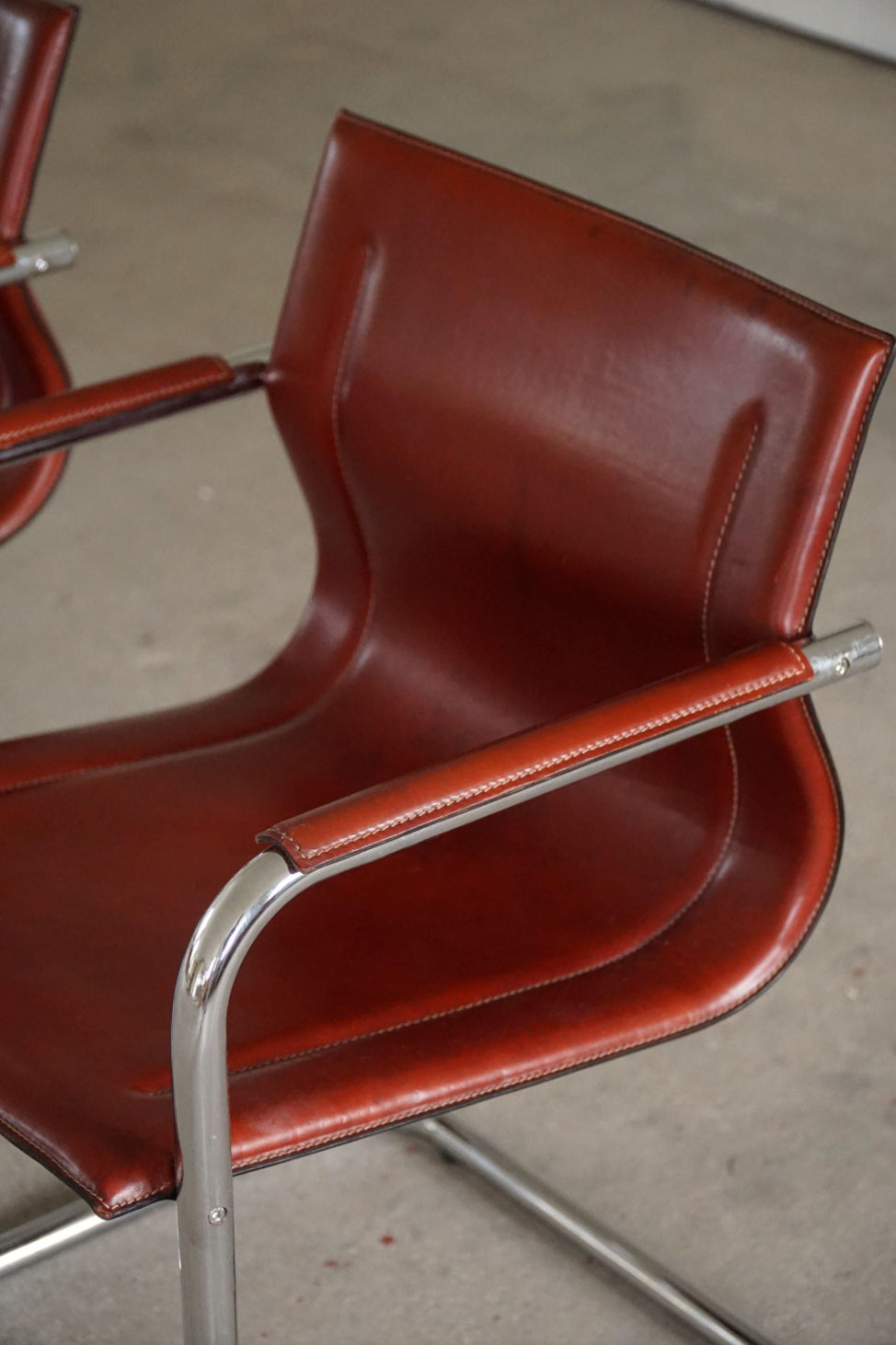 Set_of_5_Cantilever_Armchairs_in_Leather_by_Matteo_Grassi,_Model_MG15,_1970s