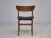 Set_of_5_Danish_Dining_Chairs,_Teak_&_Reupholstered_Leather,_1960s_Denmark