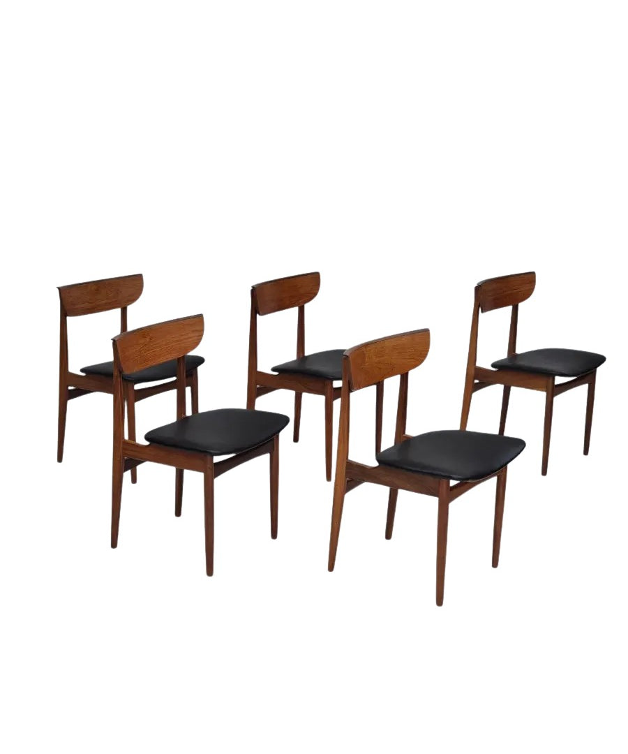 Set_of_5_Danish_Dining_Chairs,_Teak_&_Reupholstered_Leather,_1960s_Denmark