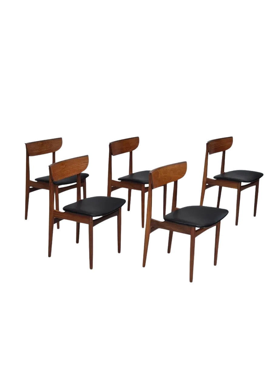 Set_of_5_Danish_Dining_Chairs,_Teak_&_Reupholstered_Leather,_1960s_Denmark
