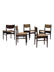 Set_of_5_Dining_Chairs,_Leather_&_Wood_Frame,_1970s_Denmark