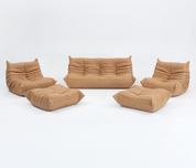 Set_of_5-Piece_Togo_sofas_by_Michel_Ducaroy_for_Ligne_Roset,_Coral_Corduroy,_France,_1979