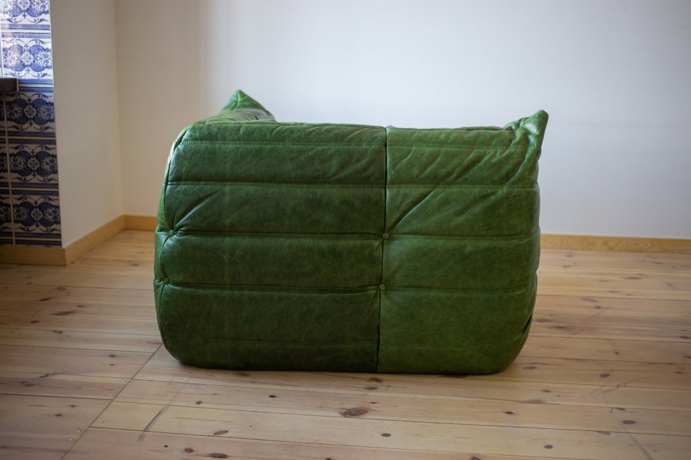 Set_of_5_Togo_Living_Room_Sofas_in_Green_Leather__by_Michel_Ducaroy_for_Ligne_Roset,_1982