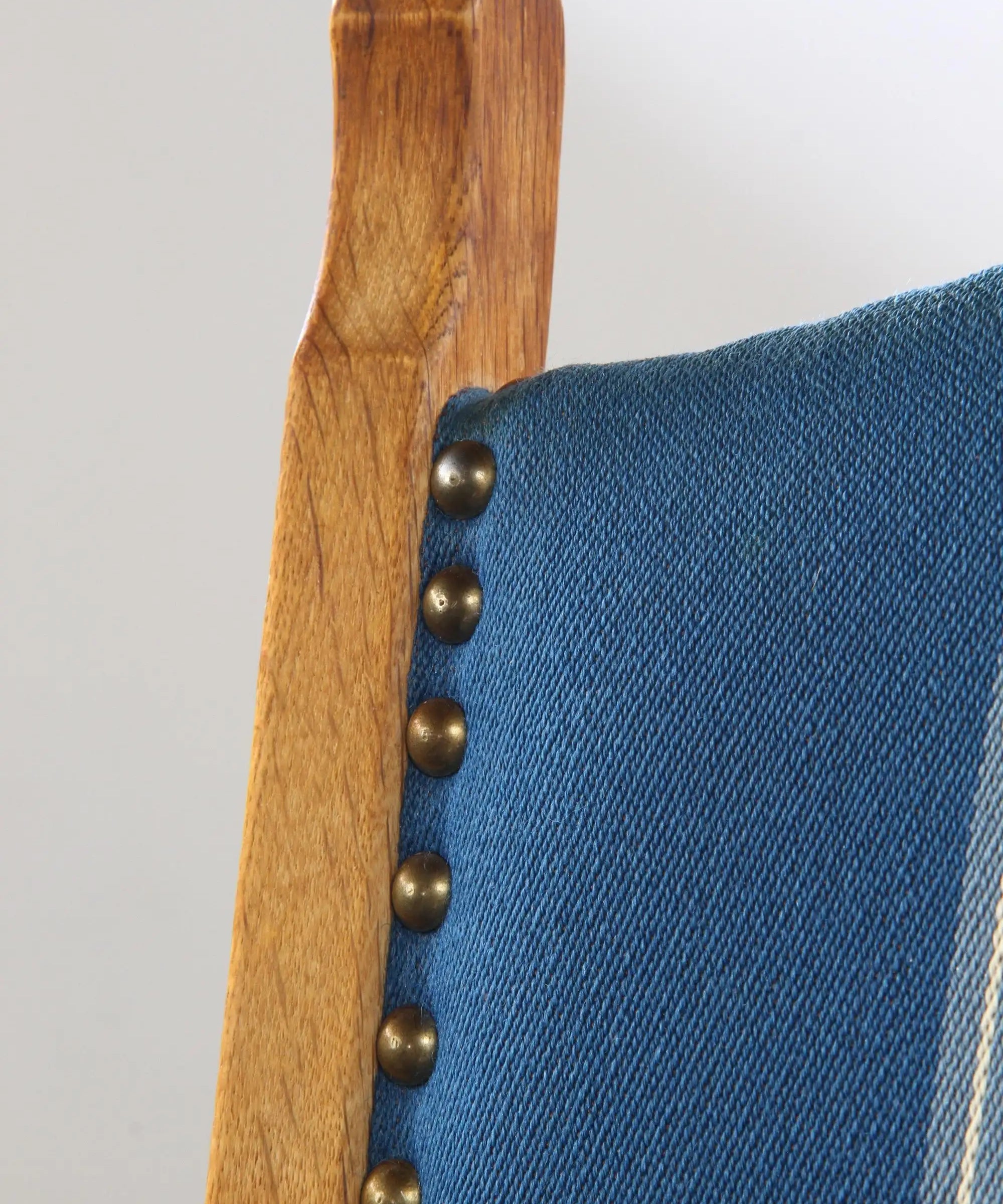 Set_of_5_Danish_Brutalist_Oak_Dining_Chairs_with_Blue_Striped_Upholstery,_Attributed_to_Henning_Kjærnulf