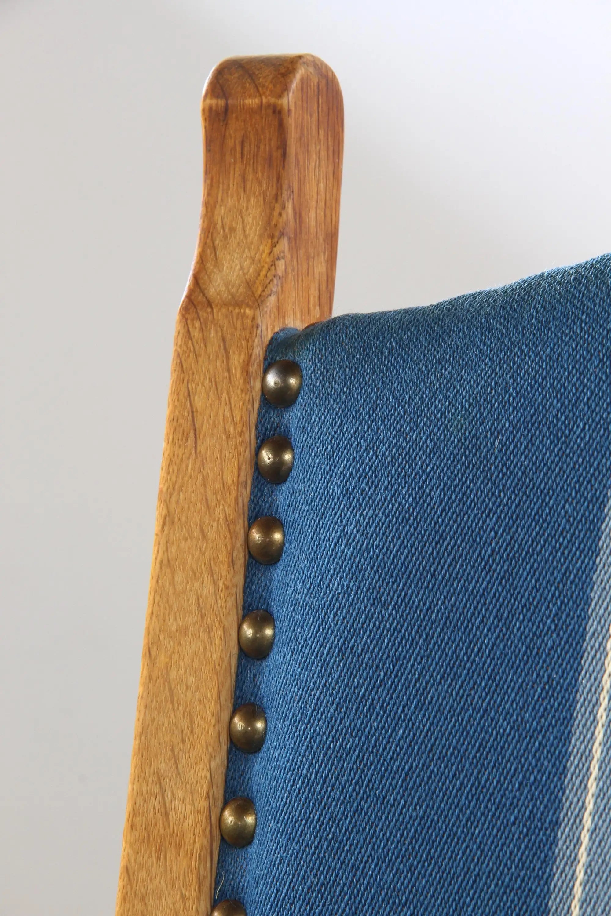 Set_of_5_Danish_Brutalist_Oak_Dining_Chairs_with_Blue_Striped_Upholstery,_Attributed_to_Henning_Kjærnulf