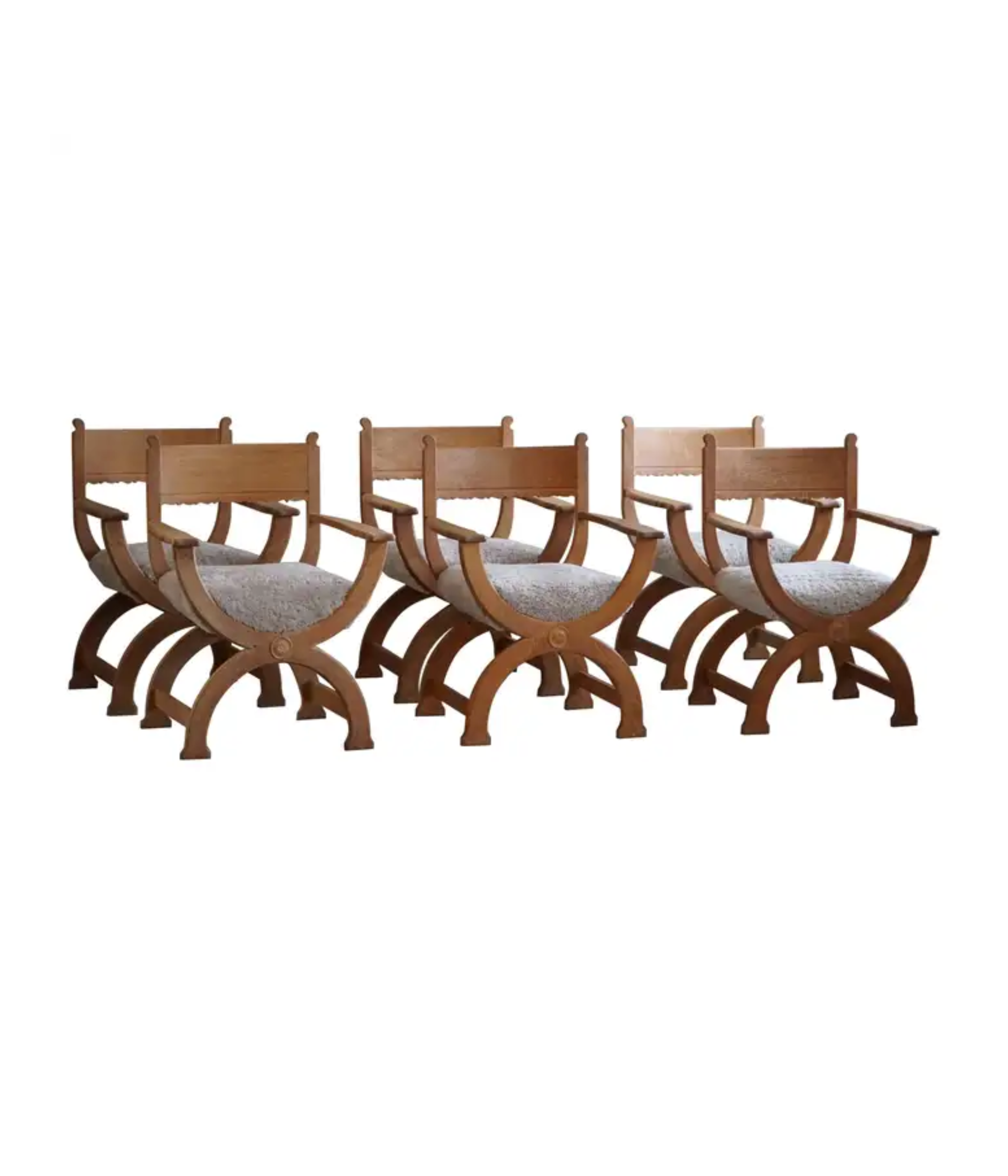 Set_of_6_Armchars_in_Oak_&_Lambswool,_Mid_Century_Modern,_Henning_Kjærnulf,_1960s