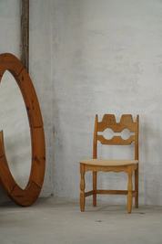 Set_of_6_Chairs,_Oak_&_Hessian_by_Henning_Kjærnulf,_Mid_Century_Modern,_1960s