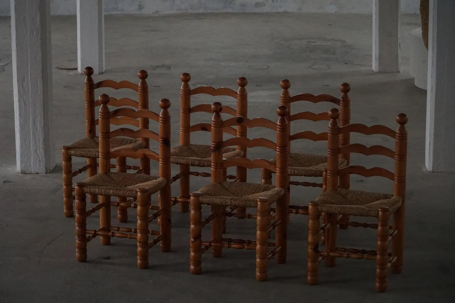 Set_of_6_French_Modern_Brutalist_Chairs_by_Charles_Dudouyt