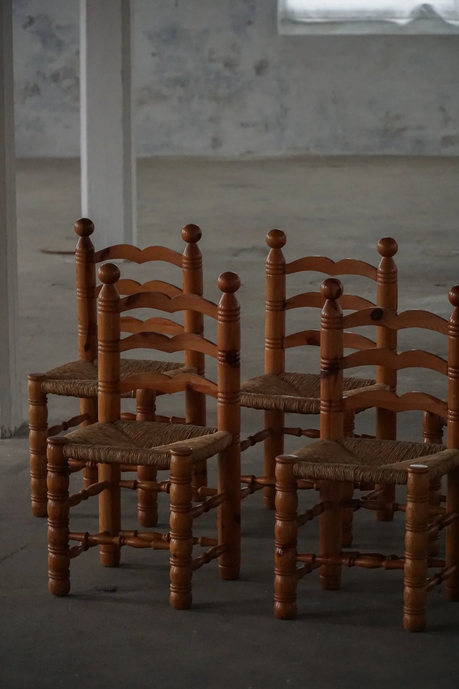 Set_of_6_French_Modern_Brutalist_Chairs_by_Charles_Dudouyt