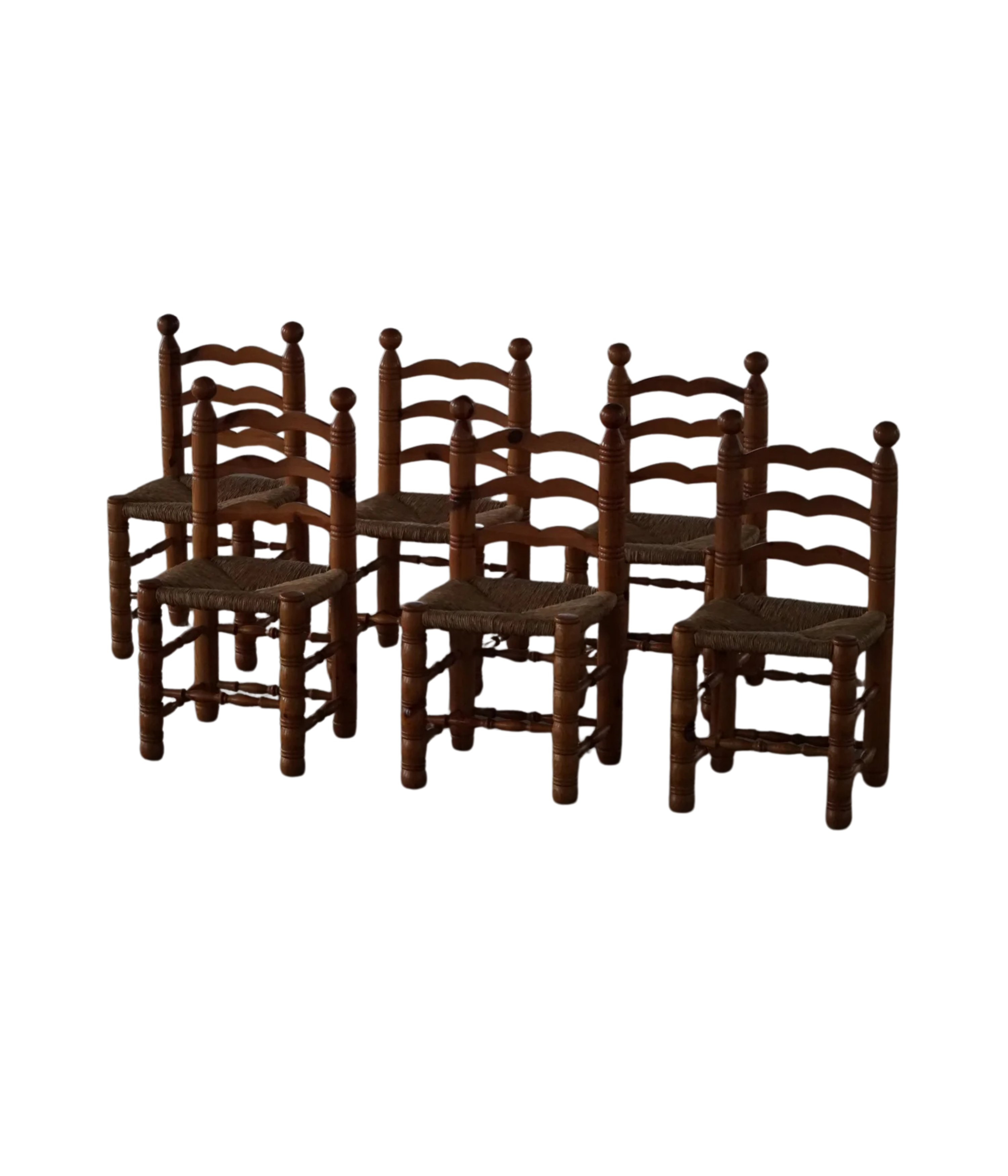 Set_of_6_French_Modern_Brutalist_Chairs_by_Charles_Dudouyt
